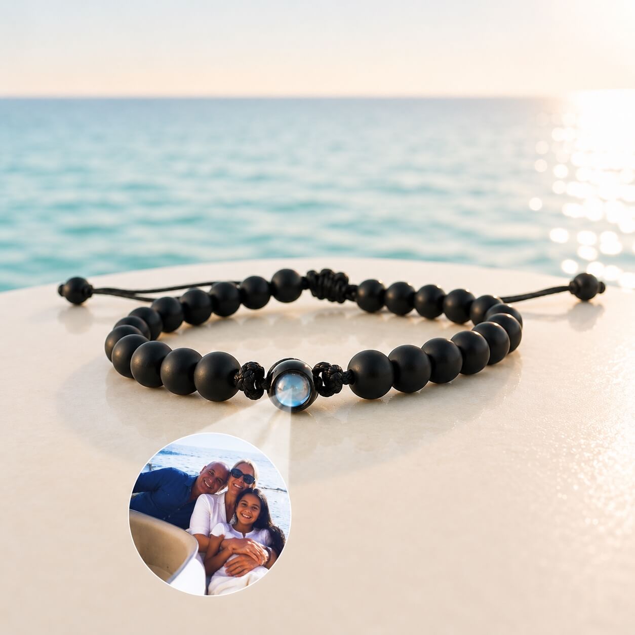 Black stone bracelet (your photo inside)