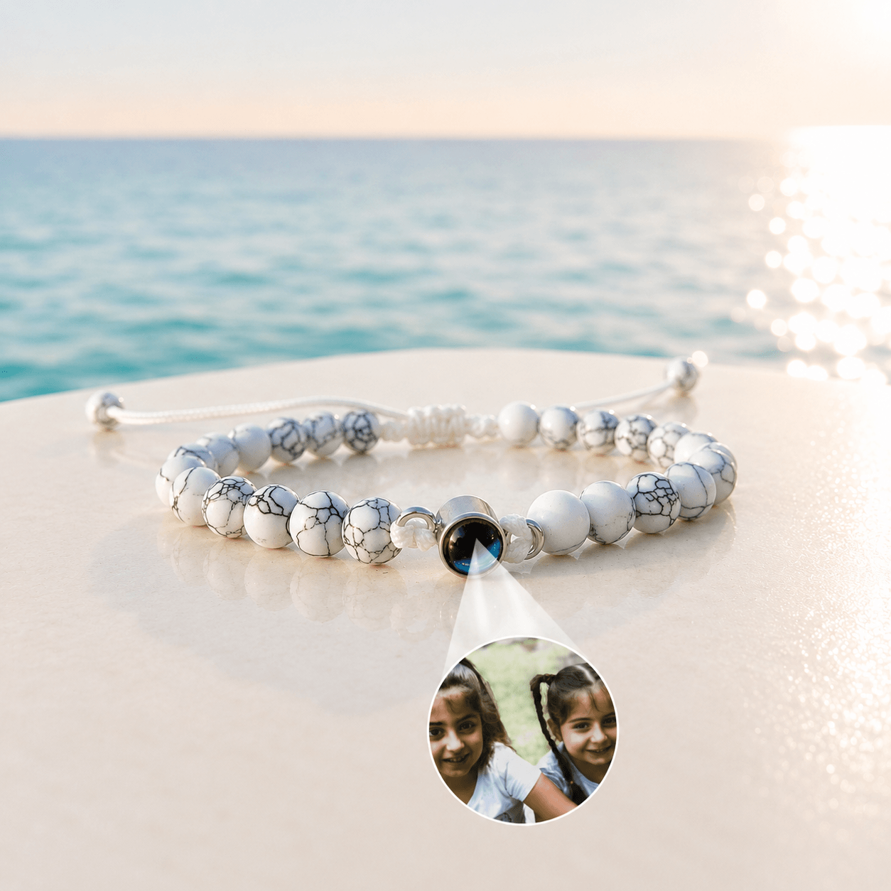 White stone bracelet (your photo inside)