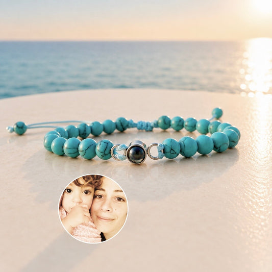 Turquoise stone bracelet (your photo inside)